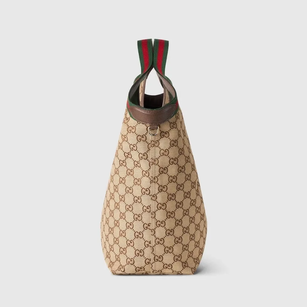 Gucci Giglio Large Tote Beige Canvas Bag - Picture 8 of 10